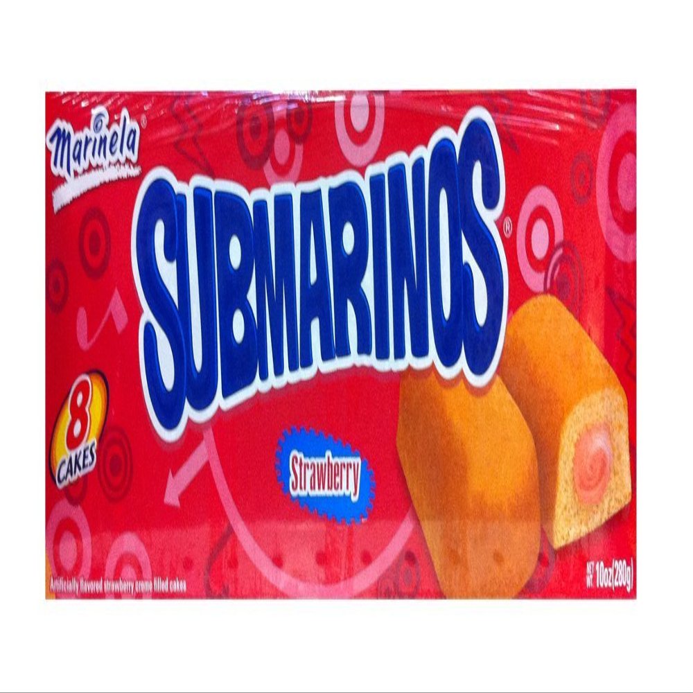 Marinela Submarino Strawberry Cakes, 8 Count