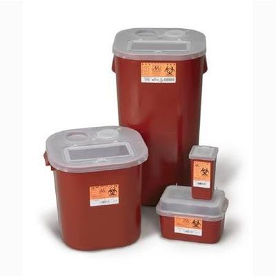 Container For Sharps, Clear Lid 2gallon, 1 ea