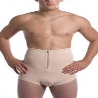 Abdominal Brief with front Zipper - MED Black