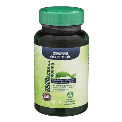 Betancourt Essentials Echinacea Root Herbal Supplement, 400 mg, 60 Count