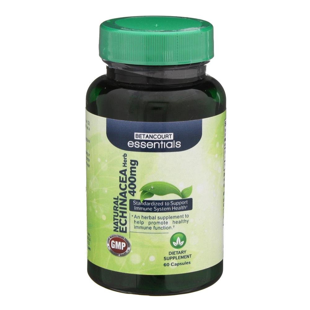 Betancourt Essentials Echinacea Root Herbal Supplement, 400 mg, 60 Count