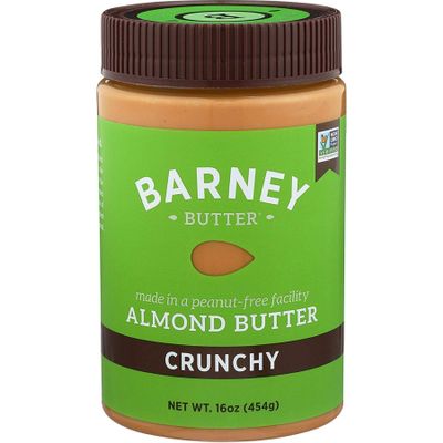 Barney Butter Almond Butter, Crunchy, 16 Ounce Jar, Skin-Free Almonds, No Stir, Non-GMO, Gluten Free, Keto, Paleo, Vegan