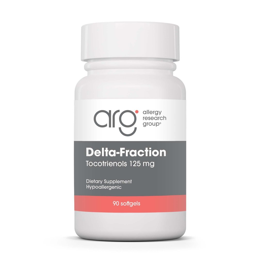 Allergy Research Group Delta-Fraction Tocotrienols Supplement - 125 mg Vitamin E, Annatto, Gamma, Tocotrienols Only, Tocopherol-Free, Hypoallergenic, Softgels - 90 Count