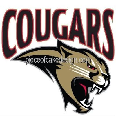 3" Round - Cougars / Panthers Team Mascot - Edible Cake/Cupcake Topper