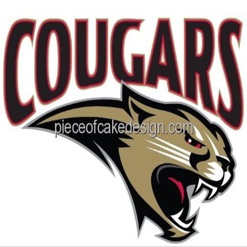 3" Round - Cougars / Panthers Team Mascot - Edible Cake/Cupcake Topper