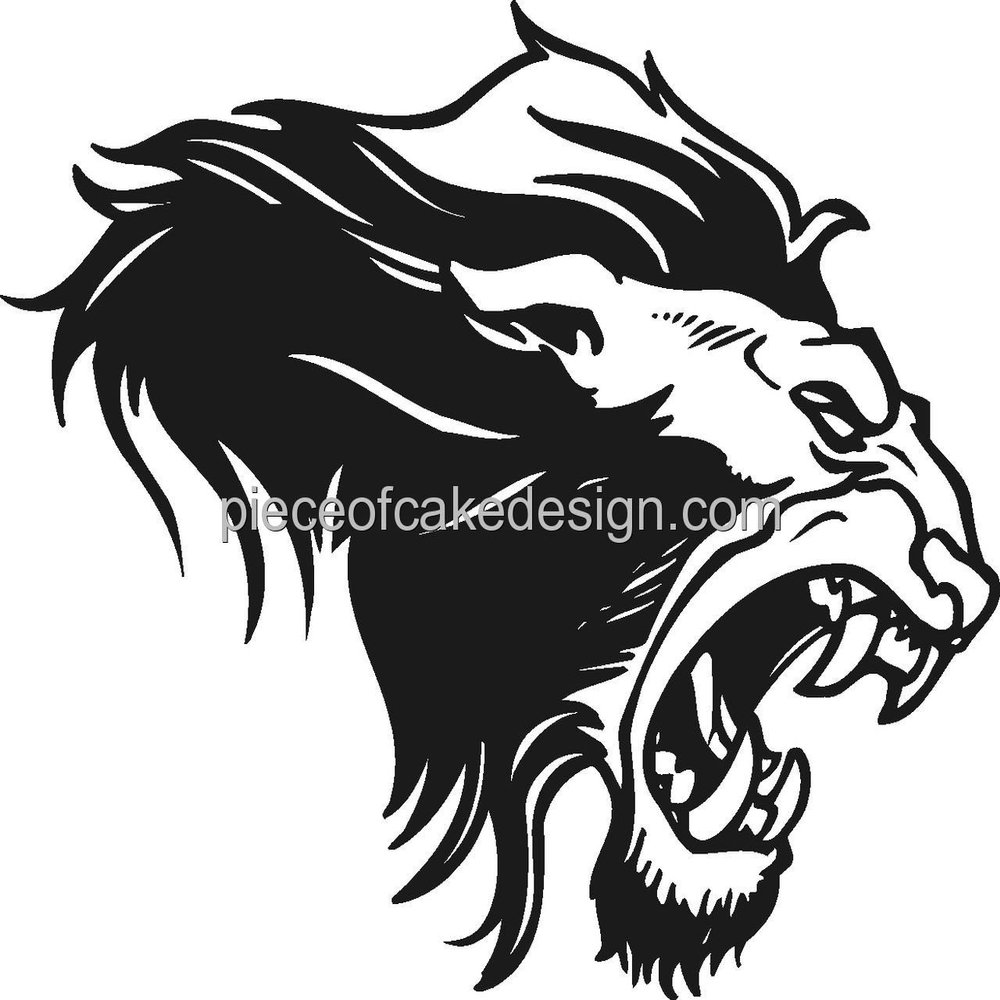 3" Round ~ Lions Team Mascot ~ Edible Cake/Cupcake Topper!!!