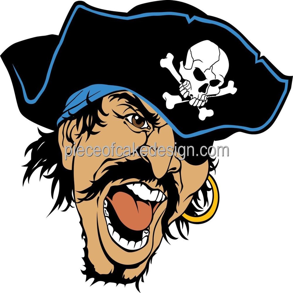 1/8 Sheet ~ Pirates / Raiders Team Mascot ~ Edible Cake/Cupcake Topper!!!