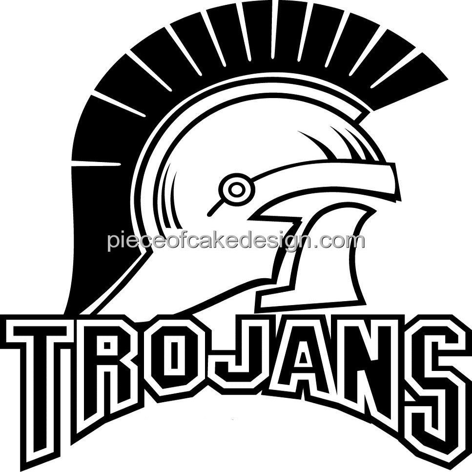 3" Round ~ Trojans Team Mascot ~ Edible Cake/Cupcake Topper!!!