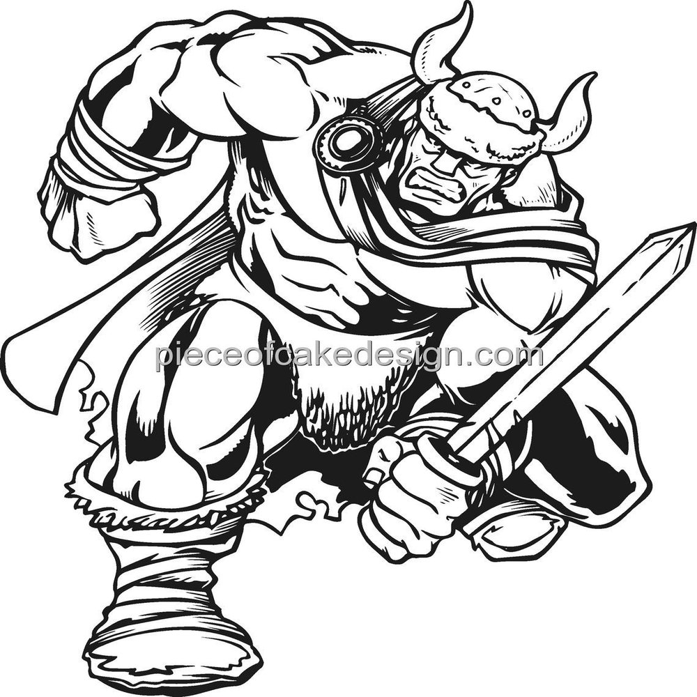 1/8 Sheet ~ Vikings Team Mascot ~ Edible Cake/Cupcake Topper!!!