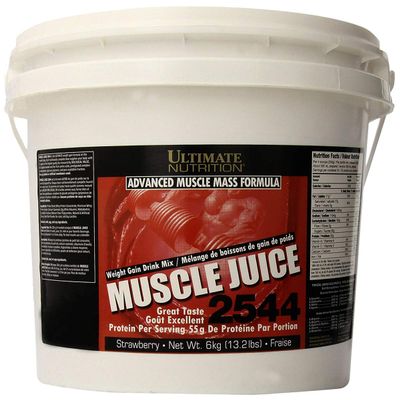 Ultimate Nutrition Muscle Juice, Weight Gain Drink Mix - Mass Gainer Workout Powder for Men & Women - Supplement for Lean Muscle Growth & Immune Support with 55g Protein - Strawberry, 13.2lb