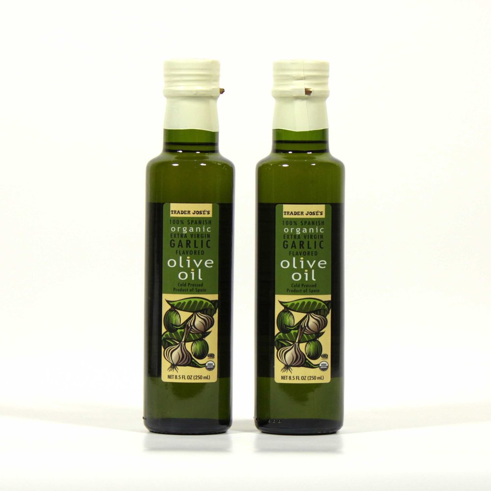 100% Spanish Organic Extra Virgin Garlic Flavored Olive Oil - 2 Pack