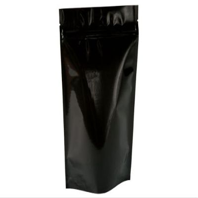 500 Mylar Standup Pouch (3.125" X 5" X 1.0",Black) with Zipper