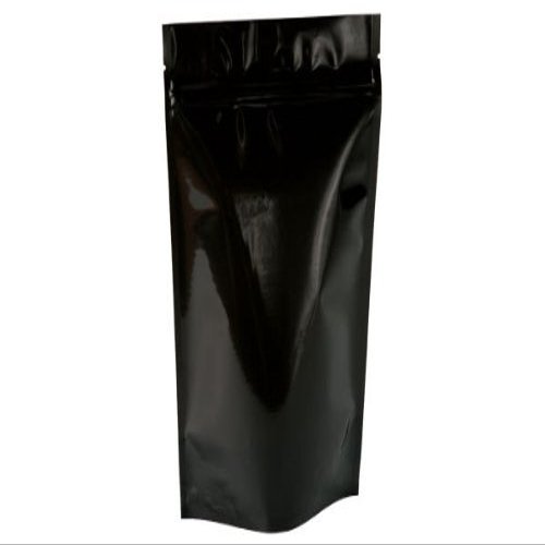 500 Mylar Standup Pouch (3.125" X 5" X 1.0",Black) with Zipper