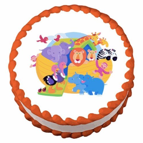3" Round ~ Baby Shower Noah's Ark ~ Edible Cake/Cupcake Topper - D985