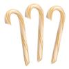 3 Natural Butterscotch Candy Canes, NO Corn Syrup, Hammonds Handmade 2 Oz Gold Stripe view 1