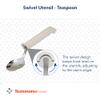 Sammons Preston Plastic Handle Swivel Teaspoon, Adaptive Utensils, 6" Long view 3