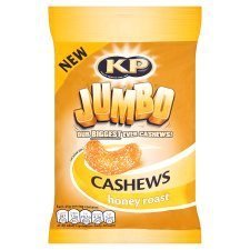 KP Jumbo Honey Roast Cashews 90G
