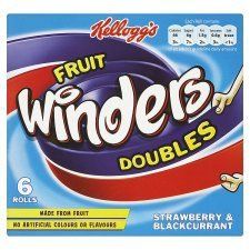 Kellogg's Fruit Winders Doubles Strawberry & Blackcurrant 6 Pack 50G