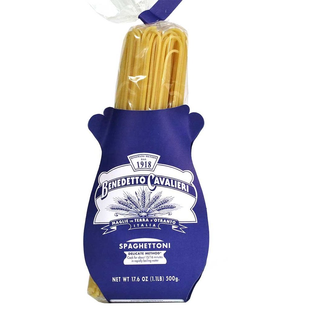 Benedetto Cavalieri, Spaghettoni Artisanal Semolina Pasta from Italy, 17.6 oz Bag