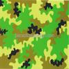 8" Round - Camoflauge Green Background - Edible Cake/Cupcake Topper view 1
