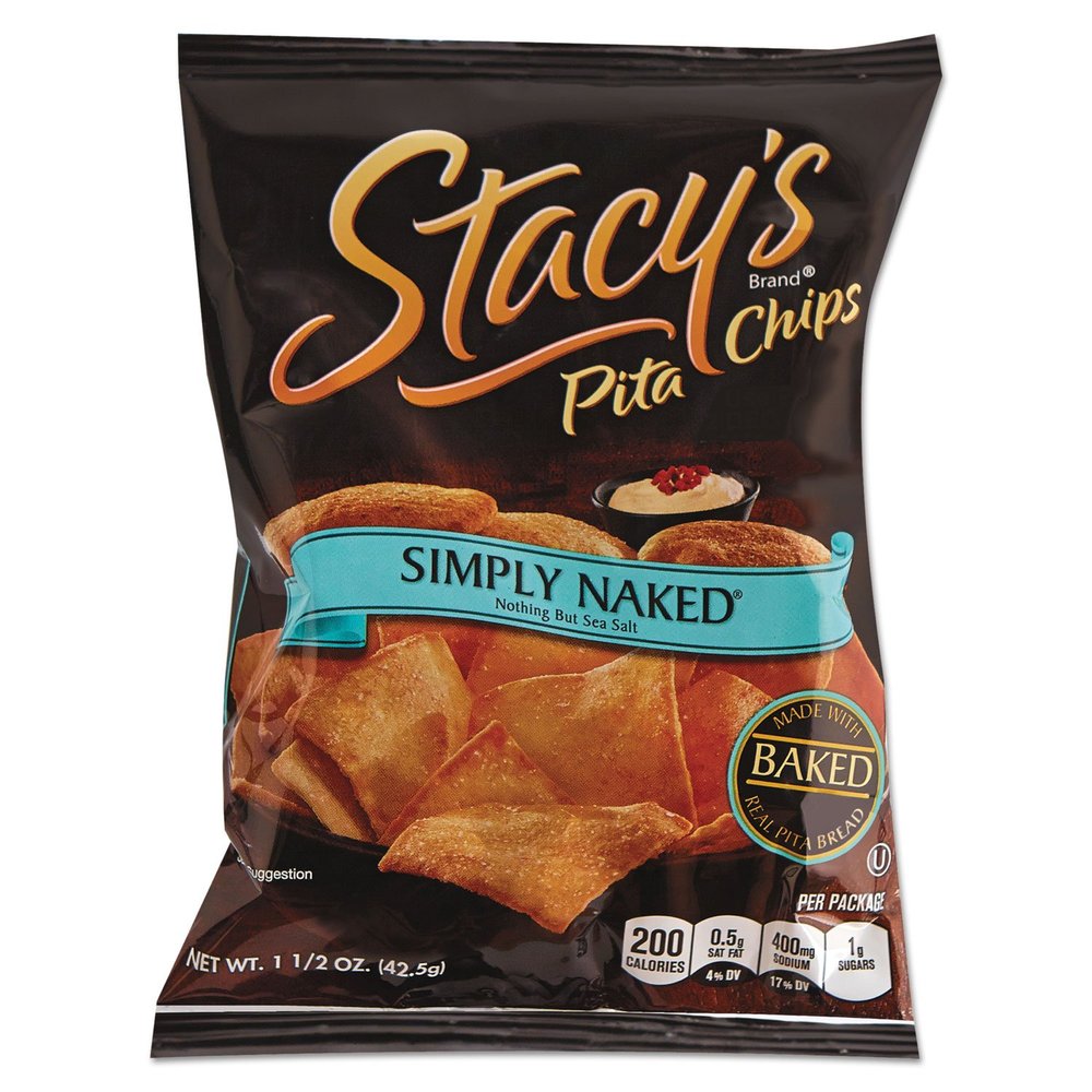 Stacy's Pita Chips, 1.5 Naked 36 Ounce (Pack of 24)
