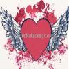 3" Round ~ Happy Valentines Day Winged Heart ~ Edible Cake/Cupcake Topper!!! view 1