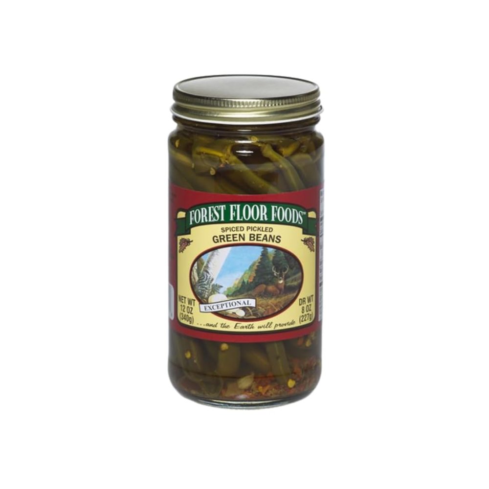 Forest Floor Foods Spiced Pickled Green Beans, 12 Ounce