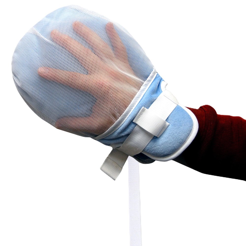 Skil-Care Padded-Plus Mitts, Universal Size, Extra-Thick 2" Foam Padding, Hand Restraints for Patient Safety, Easy-Secure Closure, Machine Washable, 306120