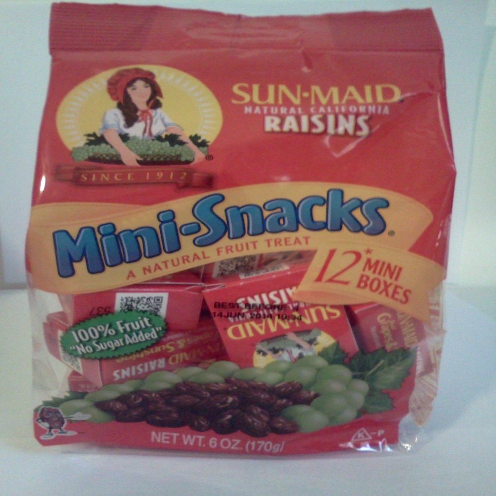 Sun Maid Natural California Raisins Mini Snacks (Pack of 8)