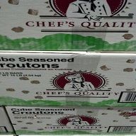 Chef's Quality Seasoned Croutons, Cubes, 10 Pound