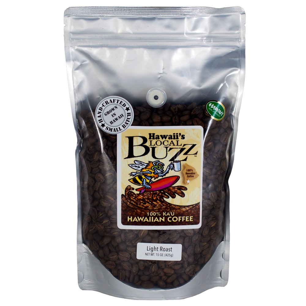 Hawaii's Local Buzz Light Roast Whole Bean, 15 Ounce