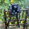 Black Pull Bows with Tails - 8" Wide, Set of 6, Christmas, Halloween, Funeral, Mourning, Gift Wrap, Birthday, Anniversary view 4