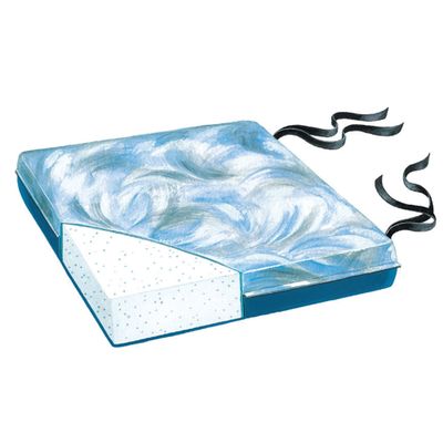 Skil-Care Comfort Wheelchair Cushion E-Z Rise w/Two Color Vinyl Cover. 18W x 16D x 6H - Additional Comfort for Wheelchair or Geri-Chair Patients. Wheelchair Cushions and Accessories. 707052