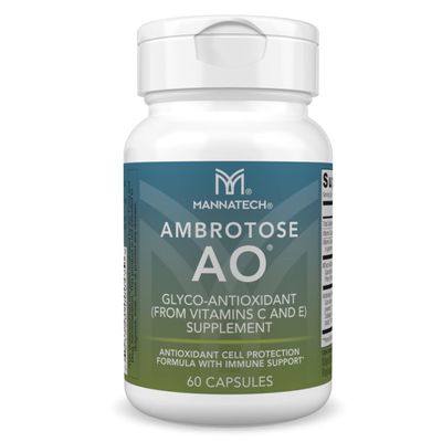 Mannatech Ambrotose AO 60 Capsules Loaded w/ Vitamin C and Vitamin E. Helps Body Against Free Radicals. Gluten-Free, Dairy-Free & Vegetarian-Friendly Immune Support Supplement