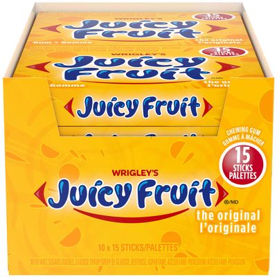 Chewing Gum Original Flavor - Bubble Gum - 15 ct (Pack of 10)