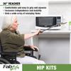 FabLife Hip Kit Daily Living Aids for Mobility, Hip Replacement Recovery, Knee and Back Surgery Includes Grabber Reacher, Bath Sponge Stick, Formed Sock Aid, Shoehorn view 2