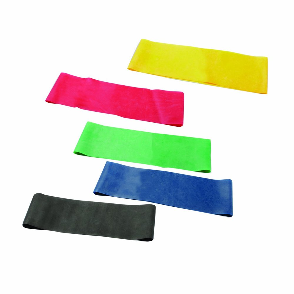 CanDo 50 Piece Band Loop Set, Yellow Through Black, 10 Inch