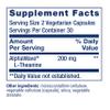 Life Extension L-Theanine, Amino Acid theanine, Calm, Relaxation, Mood, Gluten-Free, Non-GMO, Vegetarian, 200 mg, 60 Capsules view 3