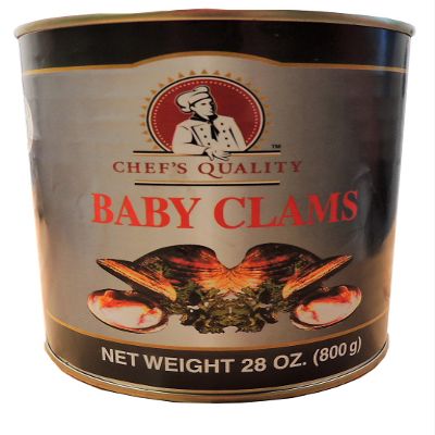 Chef's Quality: Whole Baby Clams 28 Oz. (2 Pack)