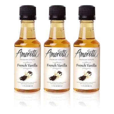 Amoretti Premium French Vanilla Syrups 50ml 3 Pack