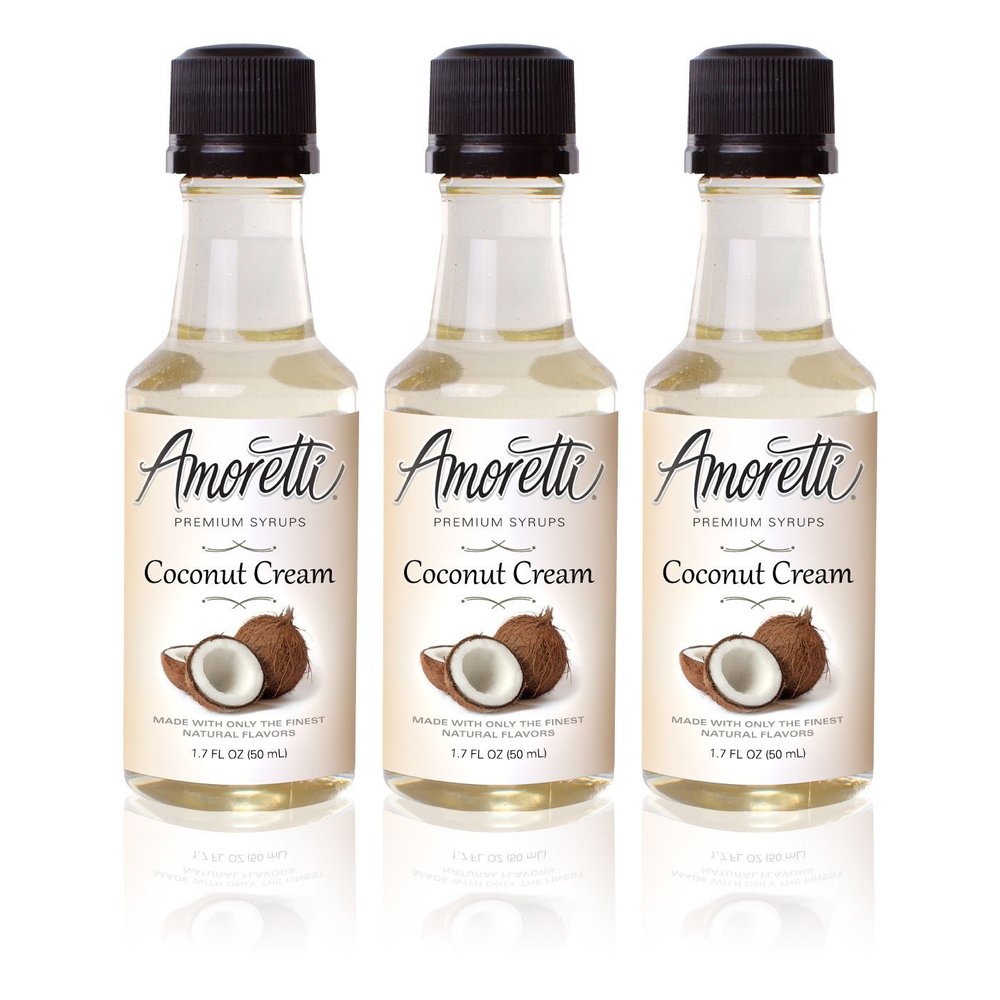 Amoretti Premium Coconut Cream Syrups 50ml 3 Pack