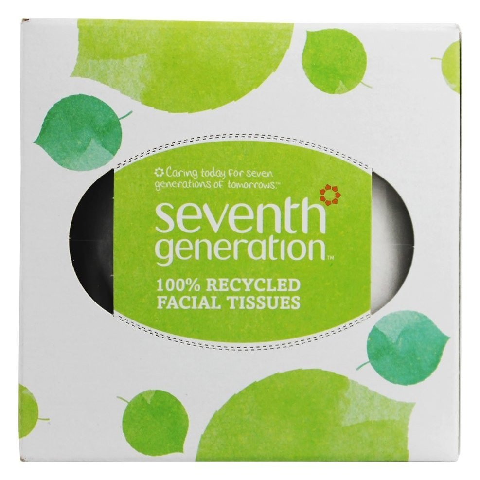 Seventh Generation, 2-Ply Facial Tissue, Recycled, 8BX, White, 85 Sheets