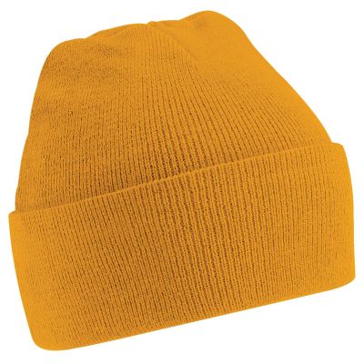 Beechfield Knitted hat Baseball Cap, Gold (Mustard), One Size