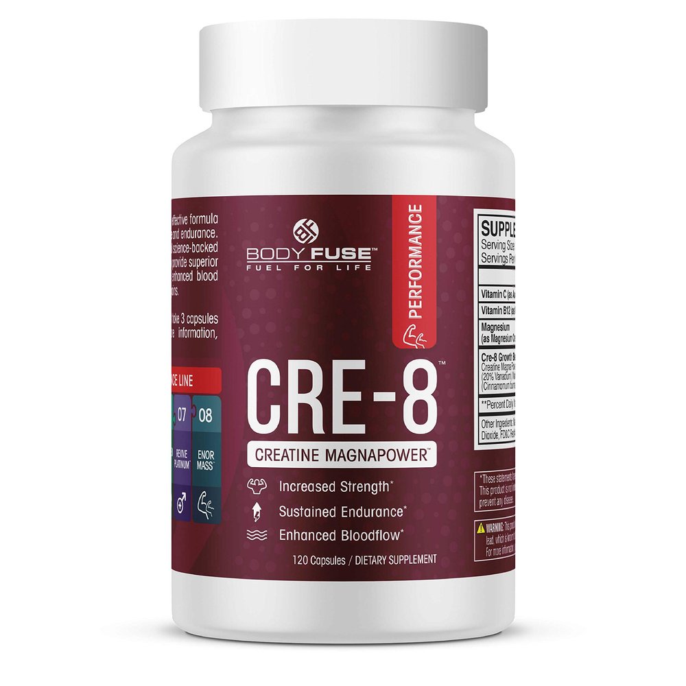 Body Fuse CRE-8 Creatine | Strength, Endurance & Decrease Recovery Time | 40 Servings