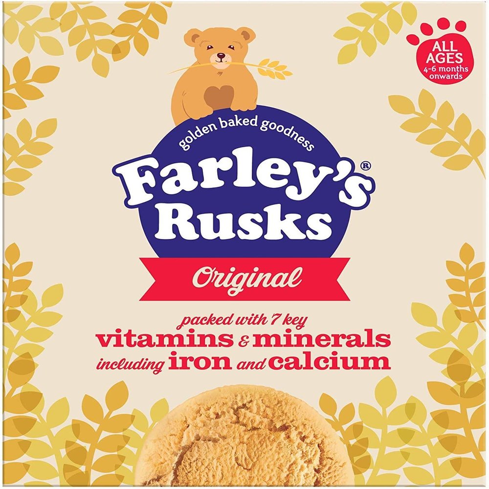 Farley's Rusks Original Biscuits 300g  Made from the finest baby grade ingredients. A great way to gradually introduce your baby to solid foods. Packed with 7 key vitamins and minerals
