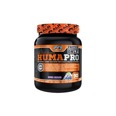 ALR Industries Humapro | Amino Acids Protein Matrix for Humans | 99% Utilization for Lean Muscle | Vegan, Gluten Free | 667g / 90 Servings (Sour Grape)