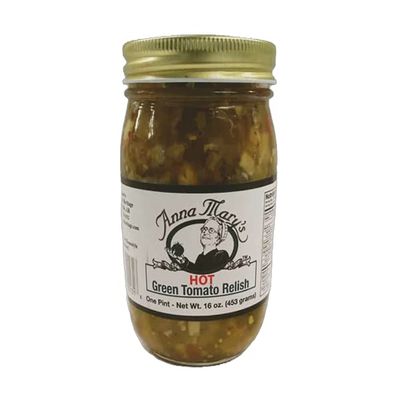 Anna Mary's HOT Green Tomato Relish, 16 oz (2 pack)