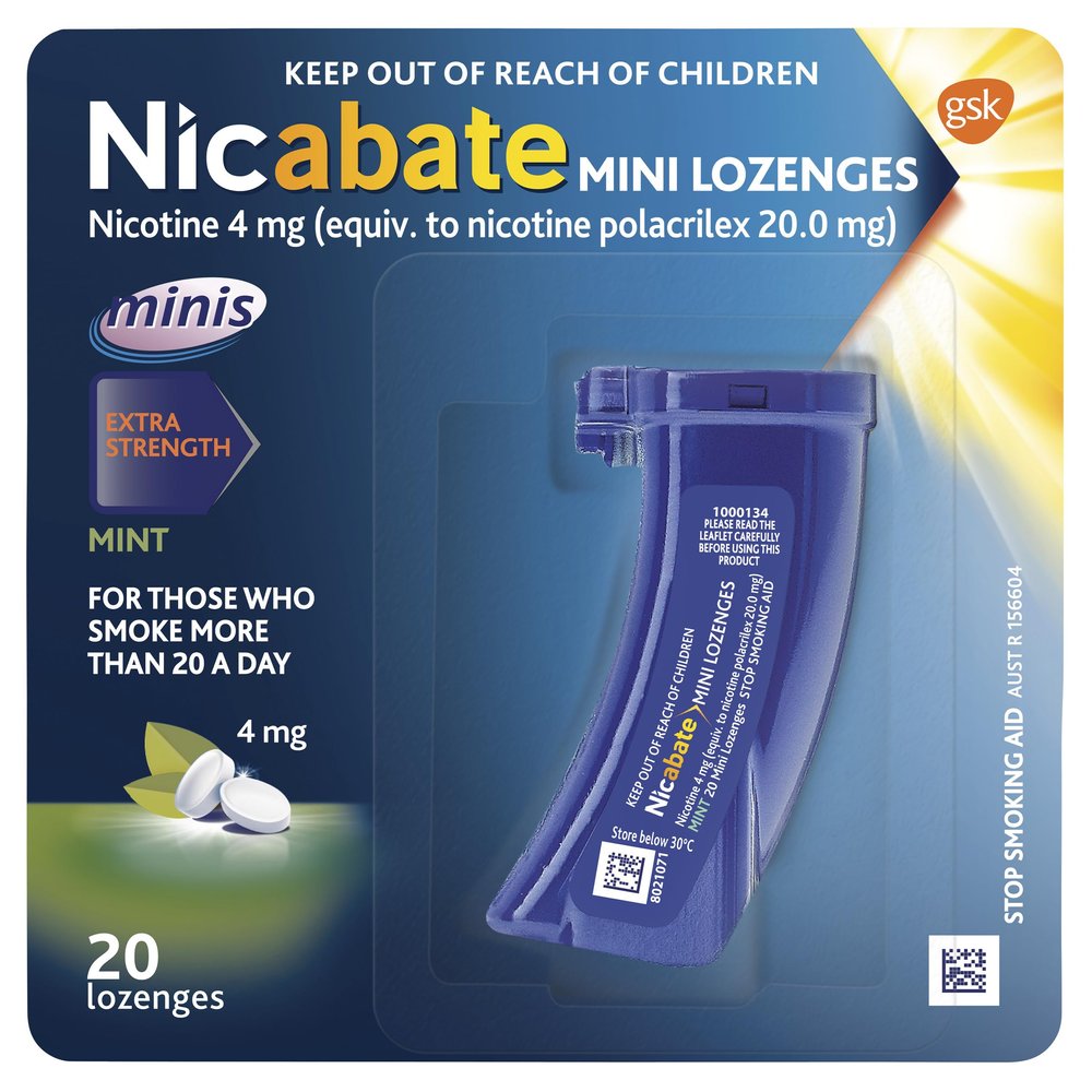 Nicabate Mini Mint Lozenges 4Mg 20s