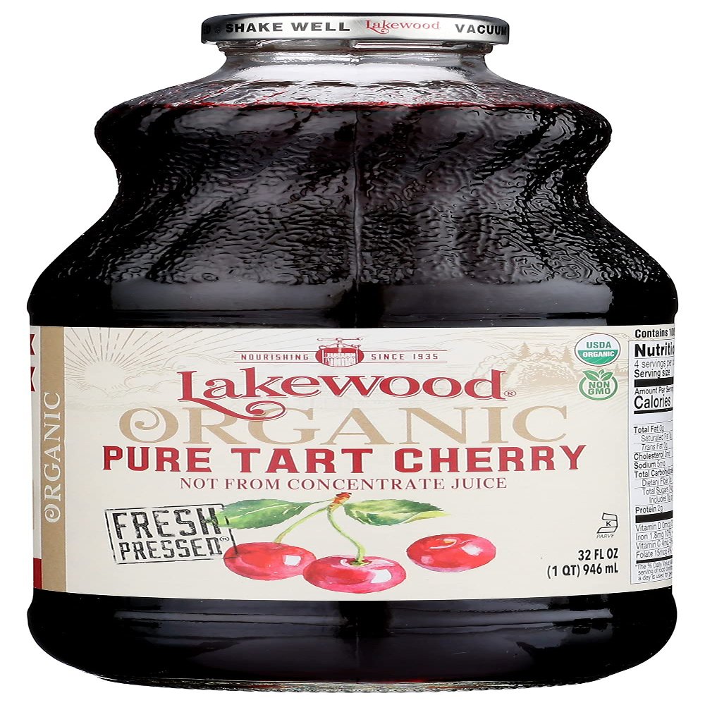 Lakewood Pure Tart Cherry, Fresh Pressed, (32 Fl Oz (Pack of 6))