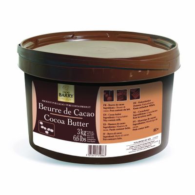 Cacao Barry Cocoa B Cocoa Butter, Pistolesoles, 3 Kg (Pack of 1)